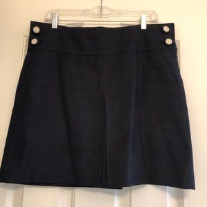 J.crew Cotton/Linen Navy Skirt
